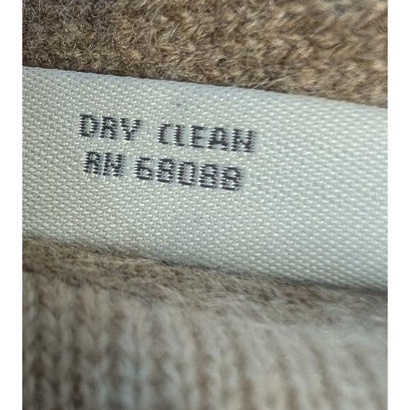 Neiman Marcus 100 Cashmere Colorblock Cardigan Jacket Beige Tan Neutral Small - Picture 8 of 8